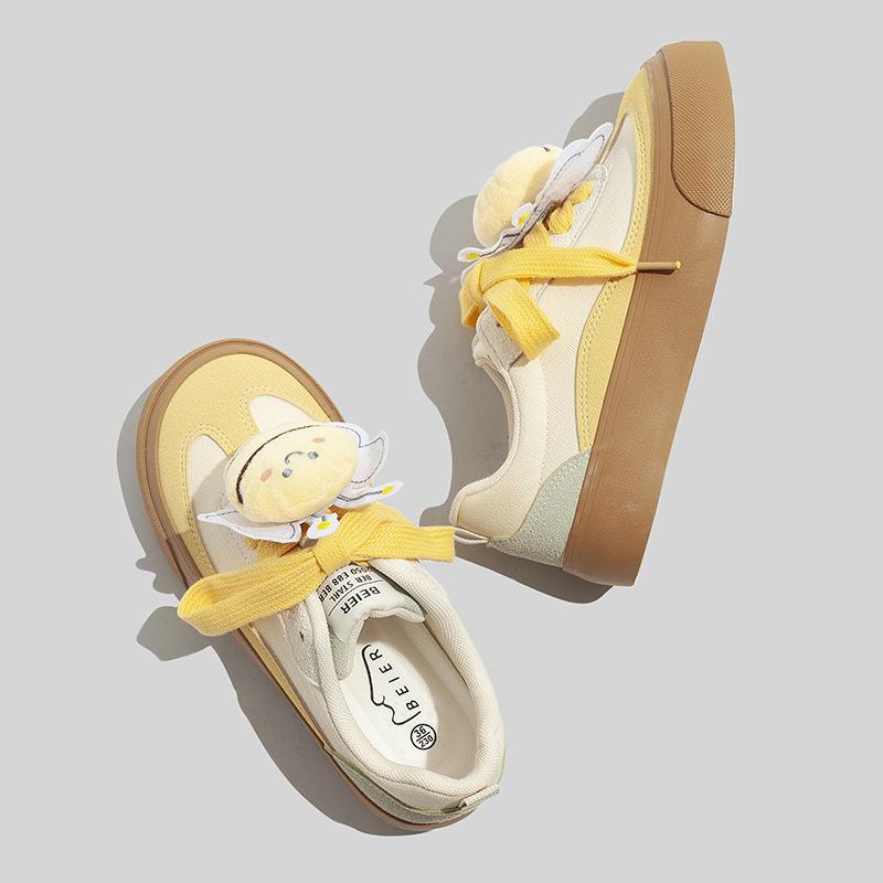 Cute 22 autumn new high-value casual ins low-top thick baseplate shoes 35