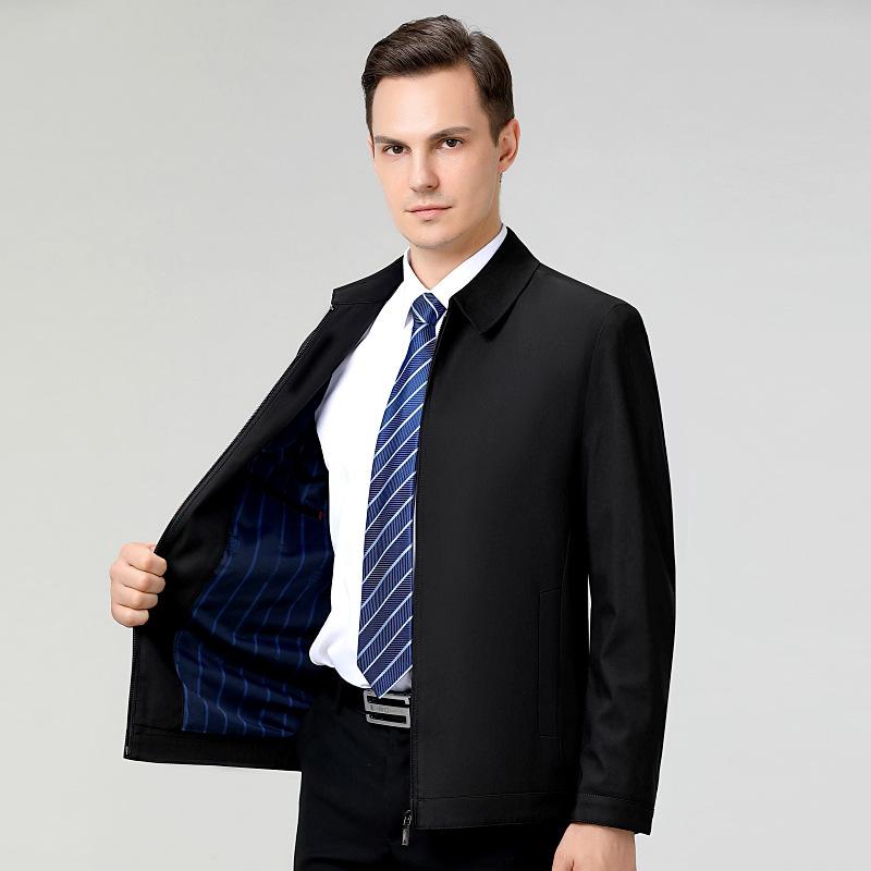 

Деловая куртка для мужчин, среднего возраста, весна и осень, одежда для отцов среднего и старшего возраста, руководящие кадры, государственные служащие, повседневные куртки 200