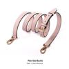Adjustable Genuine Leather Crossbody Bag Strap - Thin Plain Weave for Women