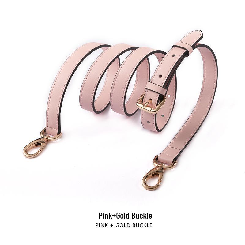 Adjustable Genuine Leather Crossbody Bag Strap - Thin Plain Weave for Women
