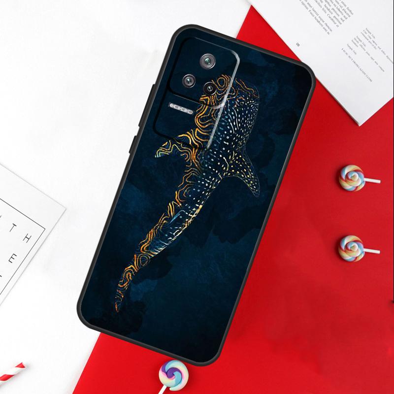 Ocean Whale Shark Animal Cover For Xiaomi 14 Ultra 15 13 11T 12T 13T 14T Pro POCO X7 Pro X3 X5 X6 M6 F5 F6 Pro Case