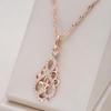 1Hollow Flower Necklace Flower Pendant Bridal Wedding Bohemian Style Jewelry Valentine's Day Gift