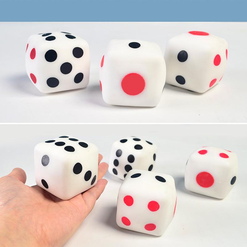 Slow Rebound Stress-Relief Squeeze Dice Game Prop Vent Ball Dice Relieve Stress Student Toy Party Gift Square Ball