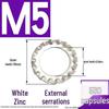 304 Stainless Steel External & Internal Tooth Lock Washer, Anti-Slip, Anti-Loosening, Size M6-M30