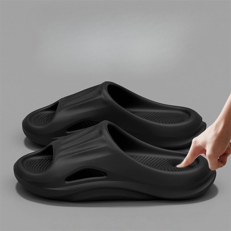 Non Slip Eva Indoor Slide Shoes Women Summertime Comfort Cloud Thick Bottom Bedroom Slide Shoes Plus Size 45 Couple Home Slides