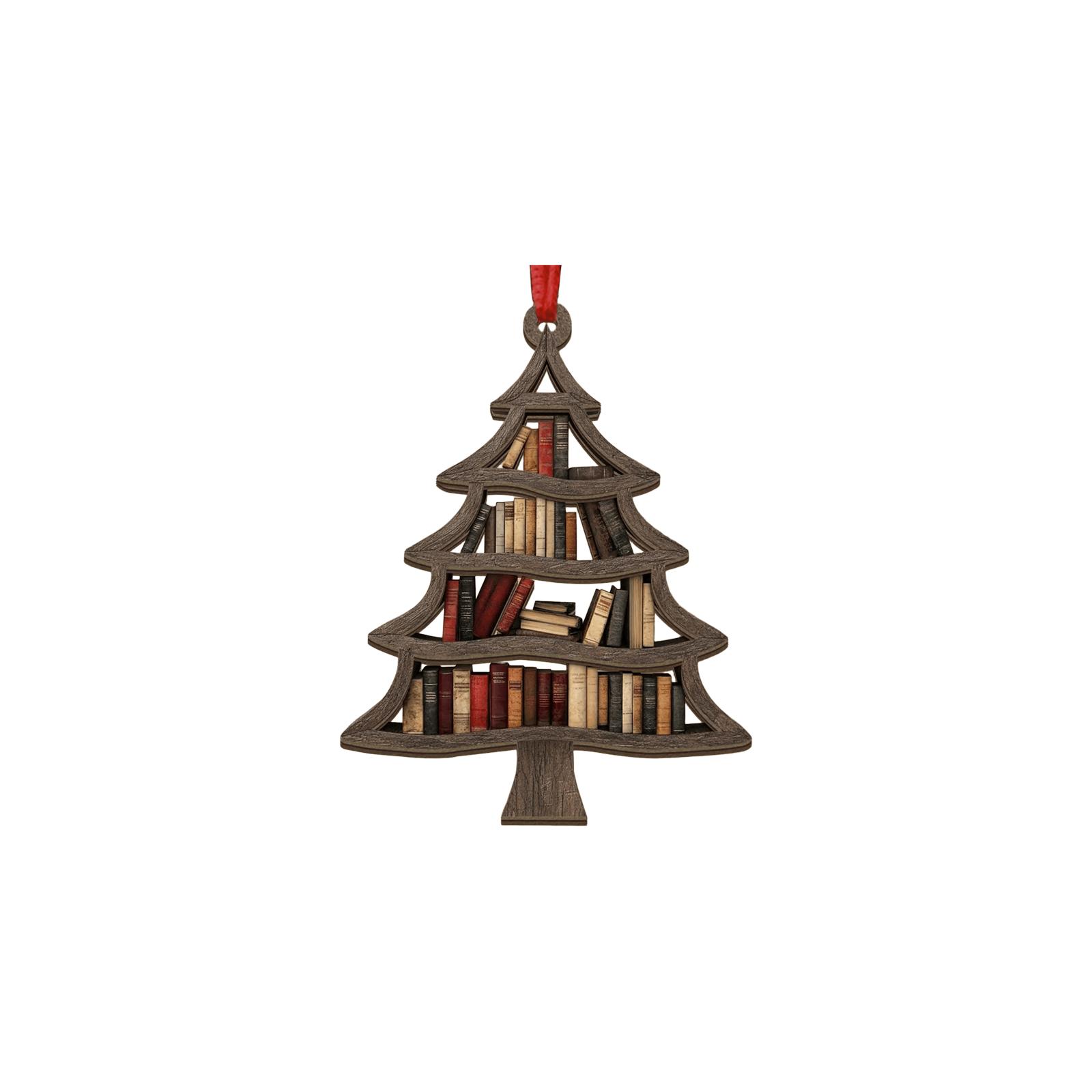 

2D Книжная подвеска, Акриловая рождественская игрушка, Украшение для рождественской елки One Size