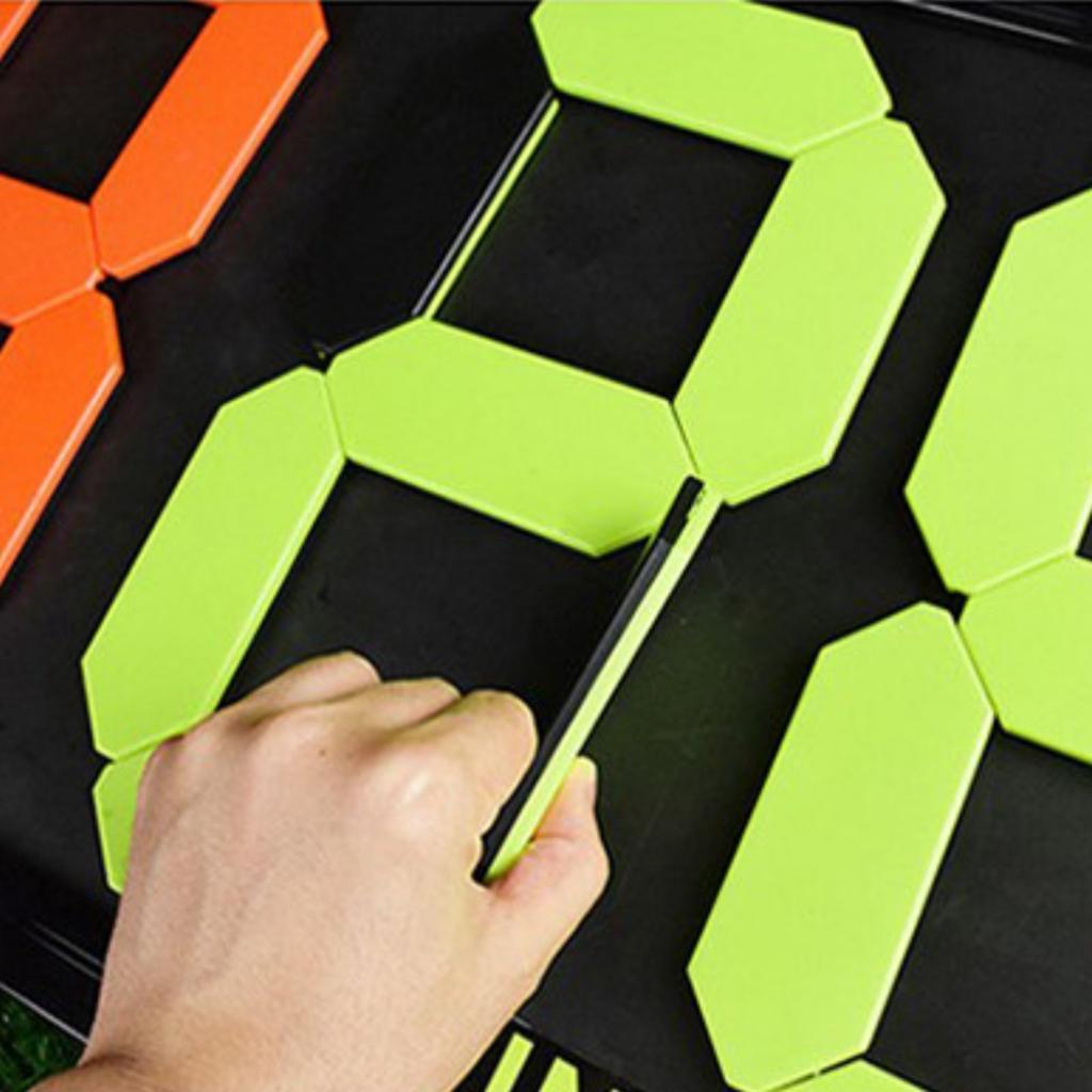 Soccer Substitution Board Printed Labels Flip Number Board Sports Gear Pvc Black For Training