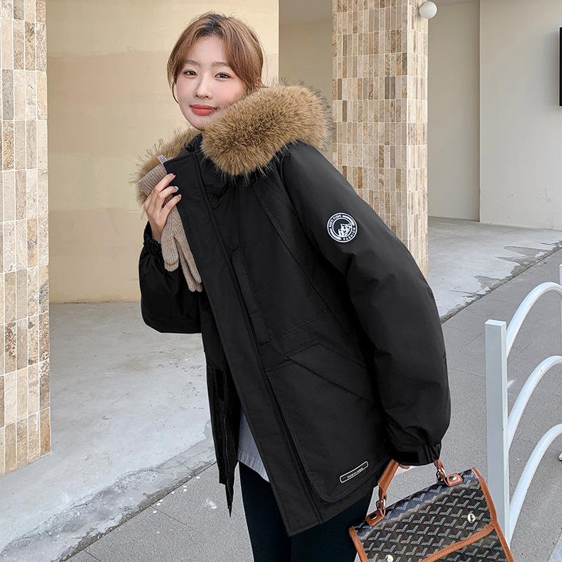 Tooling down cotton-padded pie overcomes women's short short winter fur collar thickened cotton-padded jacket tide