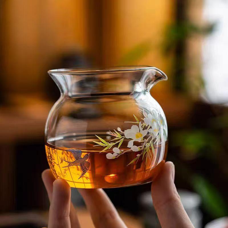 230ml Heat Resistant Glass Fair Cup Janpanese Home Tea Pitcher Divide Tea Cha Hai Dispenser Justice Cup Fair Mug Tea Ceremony