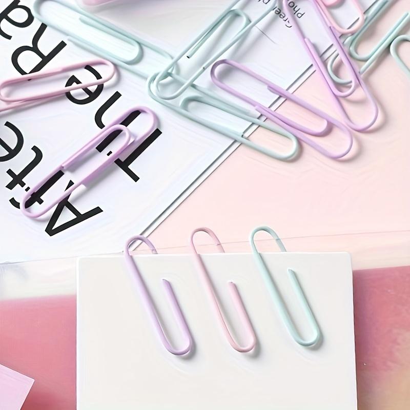 50pcs Paper Clip Metal Clips Memo Clip Bookmarks Stationery Office Accessories Card Decoration Document Data Storage Paper Clips