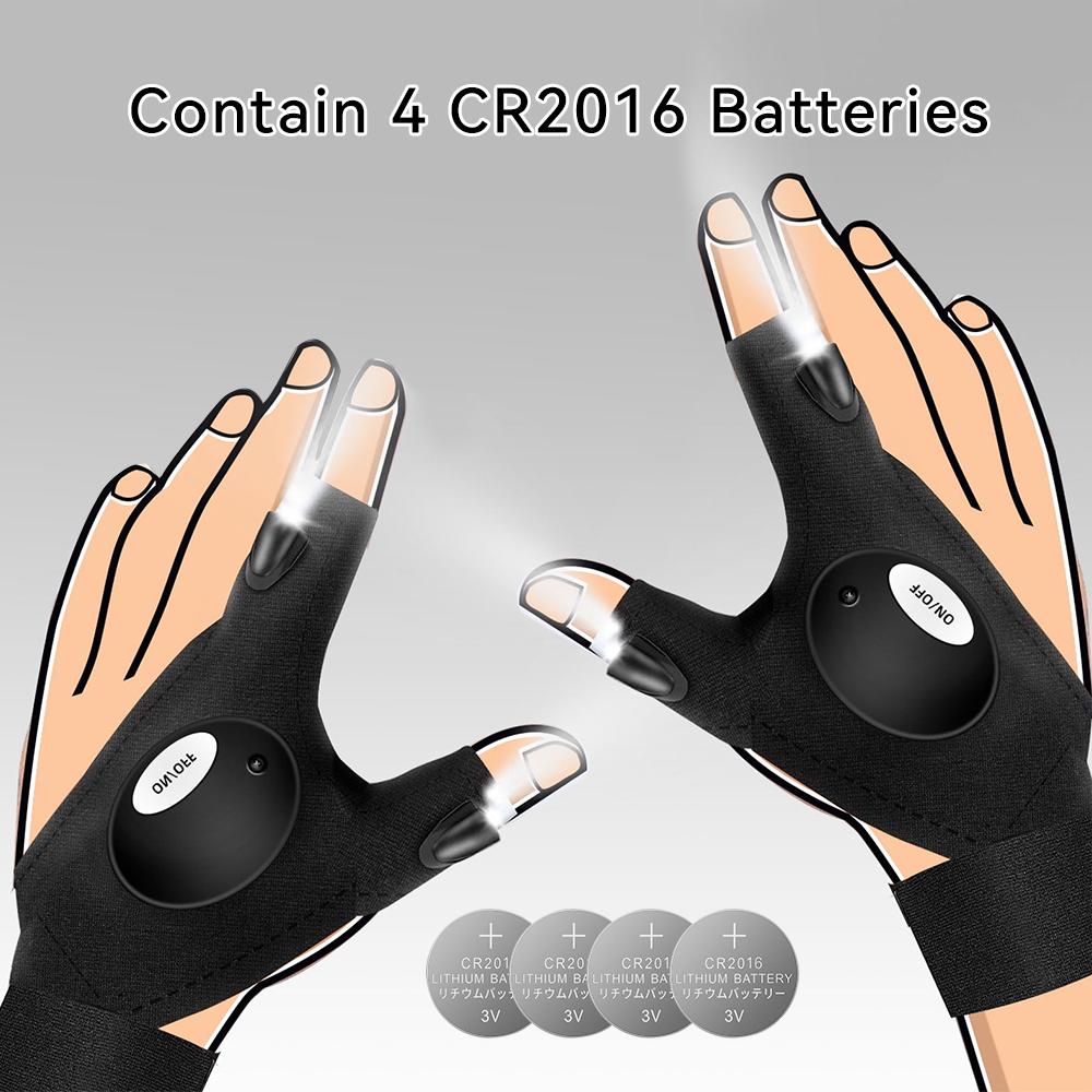 

Светодиодный фонарик Светящиеся перчатки для бега Водонепроницаемые перчатки для велоспорта Кемпинга Пешего туризма Спасательные перчатки Перчатки для освещения Перчатки без пальцев