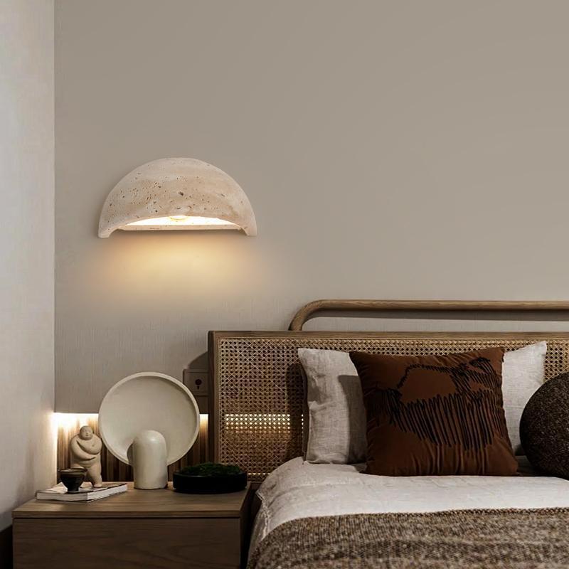 Wabi-Sabi Style Japanese Walnut Wall Lamp for Living Room, Bedroom, Hotel Entrance, or Corridor.