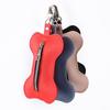 Bone-Shaped Dog Poop Bag Dispenser & Trash Can with Large Leather Storage In Stock
