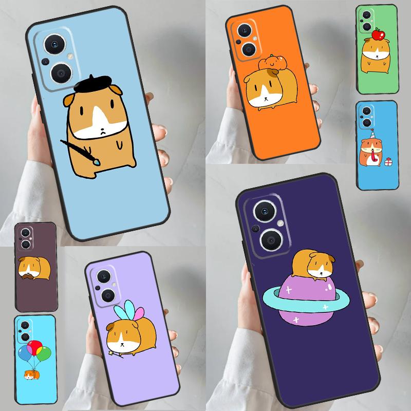 Funny Guinea Pig Balloon For OPPO Reno 11F 10 11 Pro 4Z 5Z 8T 4 5 6 7 8 Lite OPPO Find X3 X6 Pro X2 Neo X5 Lite Case