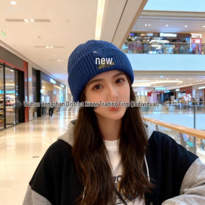 Koreanische MLB Wolle Unisex Strickmütze - NY Logo Stickerei, Warm für Herbst & Winter, Stil M0726