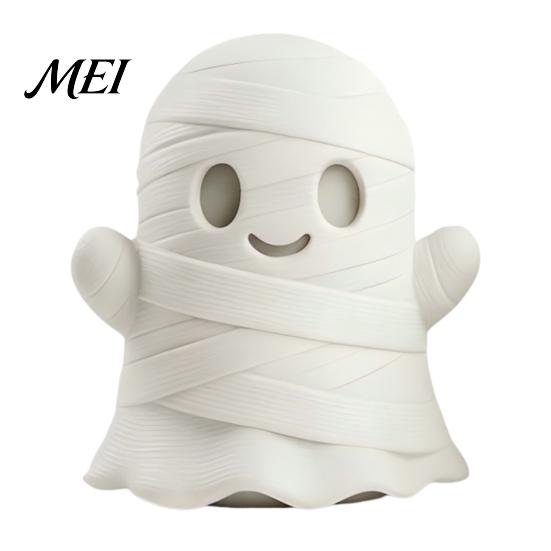 DIY Craft for Kids 3D Printed Halloween Mummy Figurine, Blank Paintable Bandage Ghost Pumpkin Statue, Decoration Mini Desktop Ornament Window