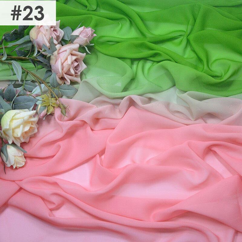 Gradient Color Rainbow Chiffon Fabric Scarf Sewing Craft DIY Ancient Style Hanfu Dress Stage Costume Decor Clothing Supplies