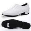 Scarpe da Uomo in Pelle Bianca Perforate Moderne per Ballo da Sala Fondo a Due Punti Scarpe da Ballo Latino Sneakers per Square Dance