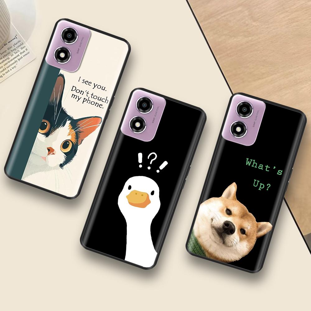 Phone Case For Motorola Moto E14 Case Soft TPU Painted Back Cover For Motorola E14 E 14 MotoE14 Full Protective Phone Shell Capa