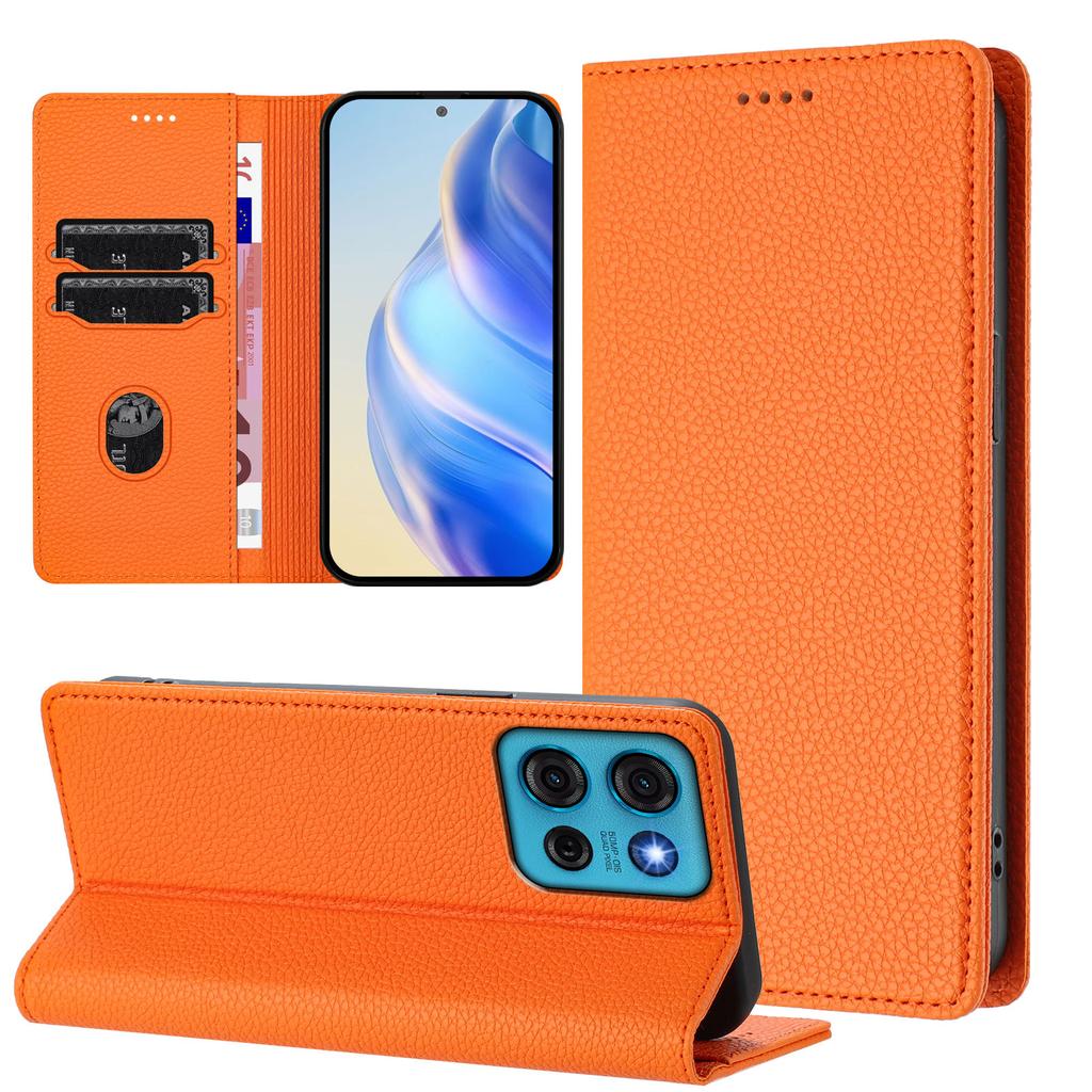 Pentru Motorola Moto G75 5G Husă Portofel Blocare RFID Piele cu Textură Litchi Husă Mobilă