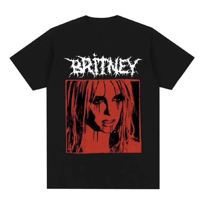 Camiseta De Britney Spears Metall Rock Grafik De Alta Calida S