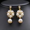 Manufacturer Wholesale European and American Pearl Necklace Earrings Two-piece Set Bride Retro High-end Design New