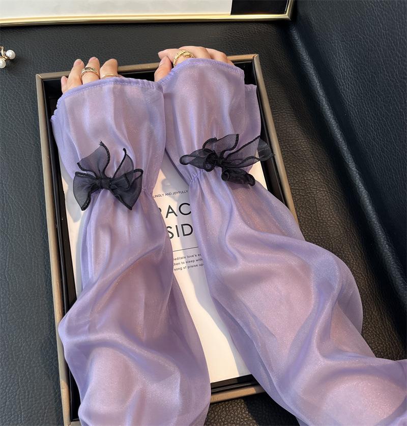 Sonnenschutz-Ärmel Armstulpenbezug Anti-UV Eisseide Outdoor Reisezubehör Radfahren Fahren Sport Damen Armstulpen