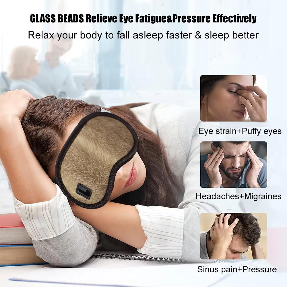 Electric Jade Eye Stone Mask Tourmaline Heating Eye Massager Hot Compress For Eye Muscle Relaxation Relieve Insomnia