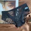 DKGEA 3Pcs Panties Sexy Low-Rise Briefs Lace Women Underwear Black White Red Transparent Underpants