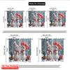 2pcs 2D flat printing Merry Christmas Scene Curtains Christmas Snowmen Merry Winter Fun 100% Polyester Without Electricity