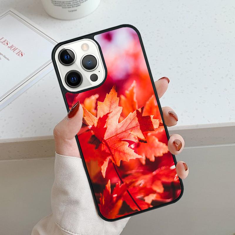 Autumn Falling Leaves Maple Phone Case For iPhone 17 Air 11 12 13 14 15 16 Pro Max Cover For iPhone 17 Air Max Plus