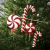 Red & White Candy Cane Ornaments, Christmas Balls, and Decorations Set