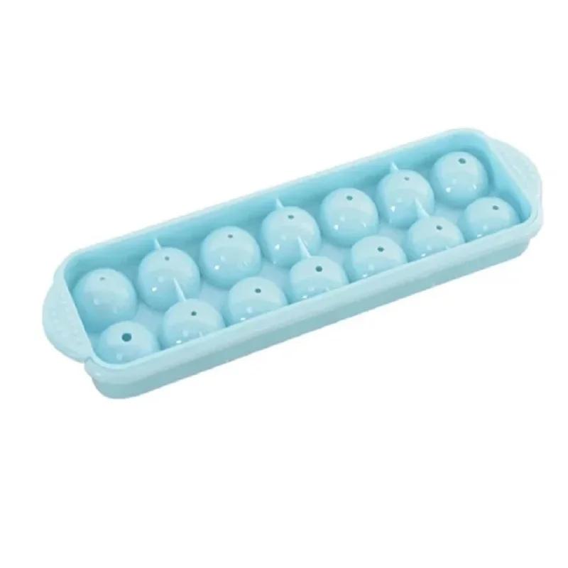 

3D круглые шарики для льда пластиковые формы для самостоятельного изготовления кубиков, силиконовые формы для виски, сока, шариков для льда, бытовая форма для льда с крышкой