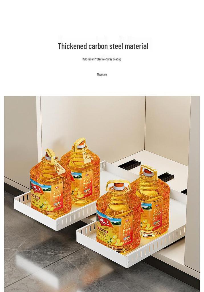 Adjustable Cookware Storage Rack: Pull-out Pot, Lid, and Dish Holder for Cabinet Countertops