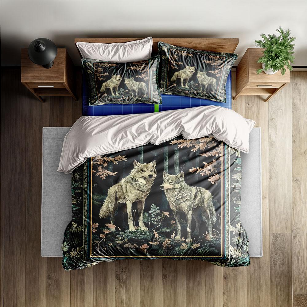 Scandinavian Art Wild Animals Duvet Cover Set EU Single Double King US Twin Full Queen Size Bed Linen Set