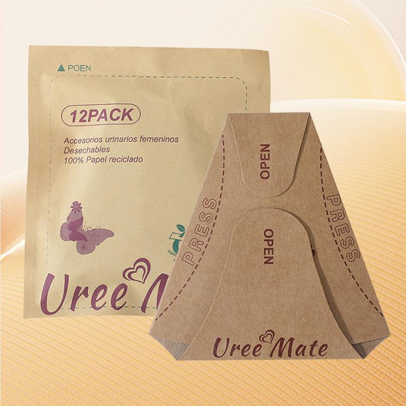 12Pcs Disposable Paper Urinal Toilet Women Urination Device Urinal Funnel Outside Pee Cup Waterproof Standing Urinary Funnel