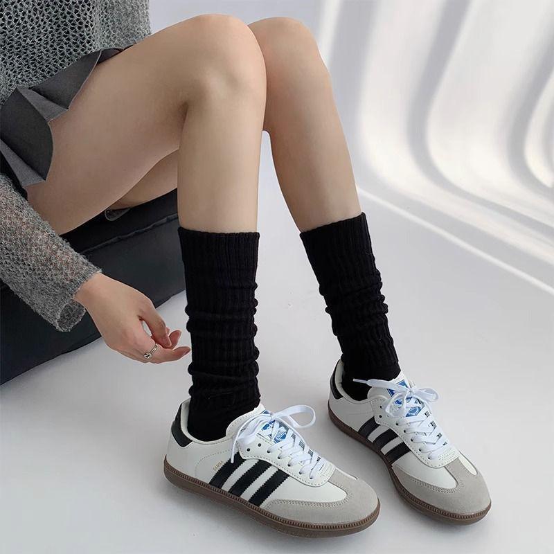 

Дышащие весенне-летние вязаные гольфы в американском стиле: Универсальный однотонный цвет, многослойный или присборенный. One Size - Suitable for up to 160 lbs