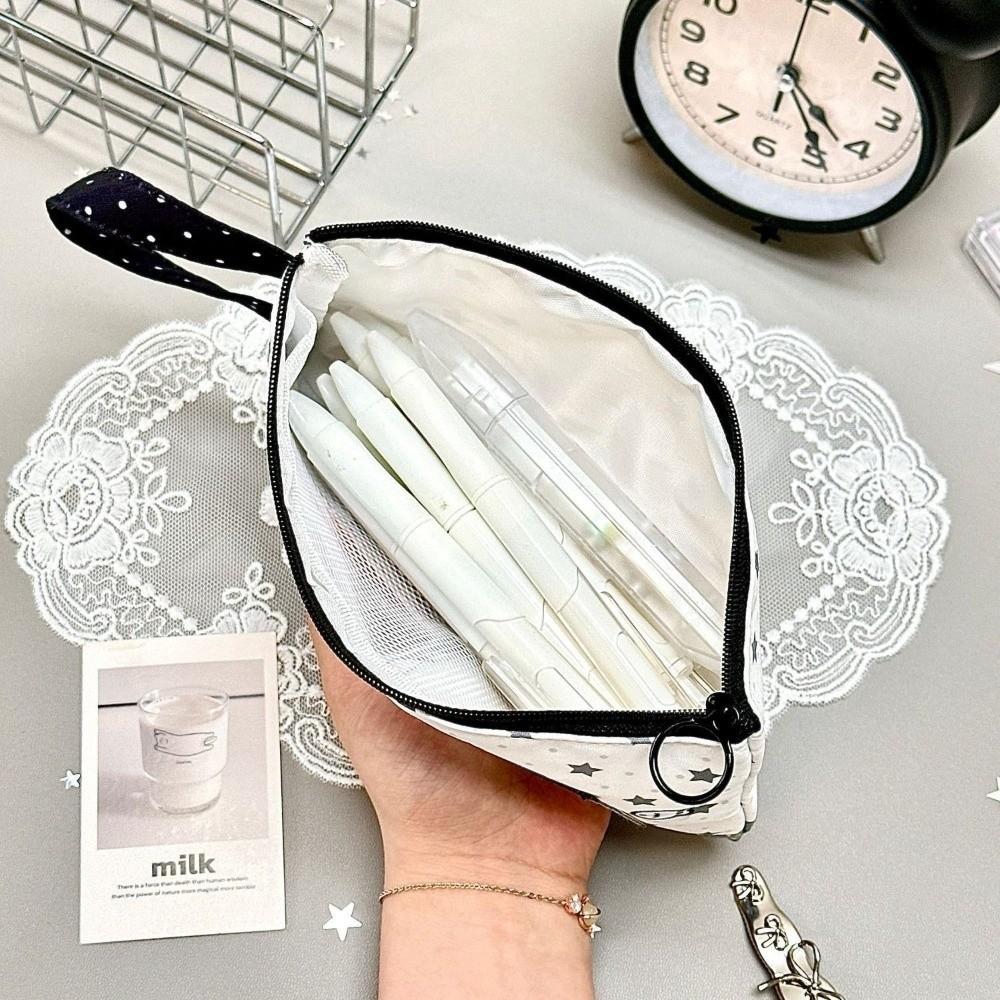 with Transparent Window Pencil Case Handheld Pencil Pouch Portable Pen Bag  Students