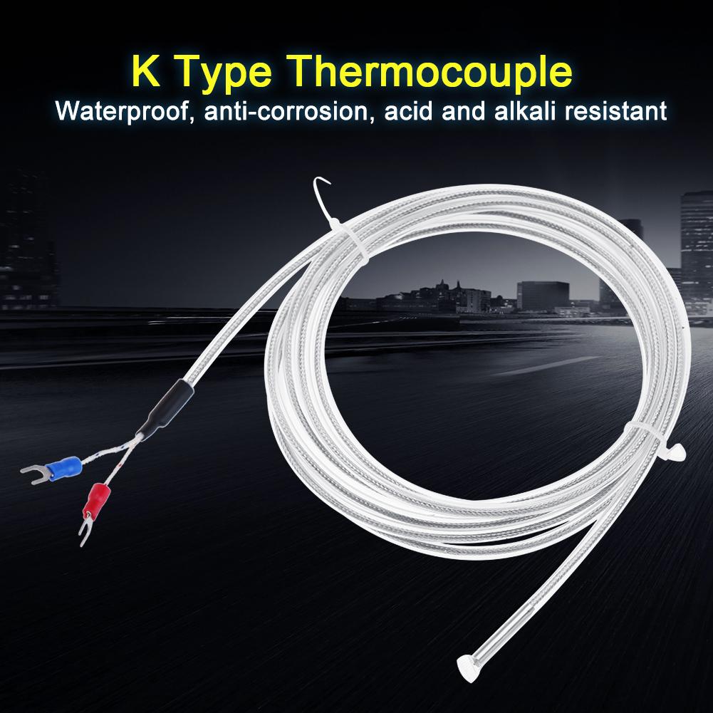 Termopar Tipo K PTFE 2 Hilos Impermeable Resistencia a la Corrosión