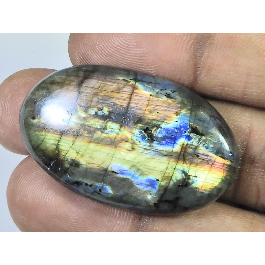 

23X40X06MM Natural Purple Labradorite Spectrolite Oval Loose Gemstone 62Cts. D-431