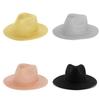 Colored Straw Plain Hat  Outdoor Wide Brim Sun Hats Uv Protection Outings Casual