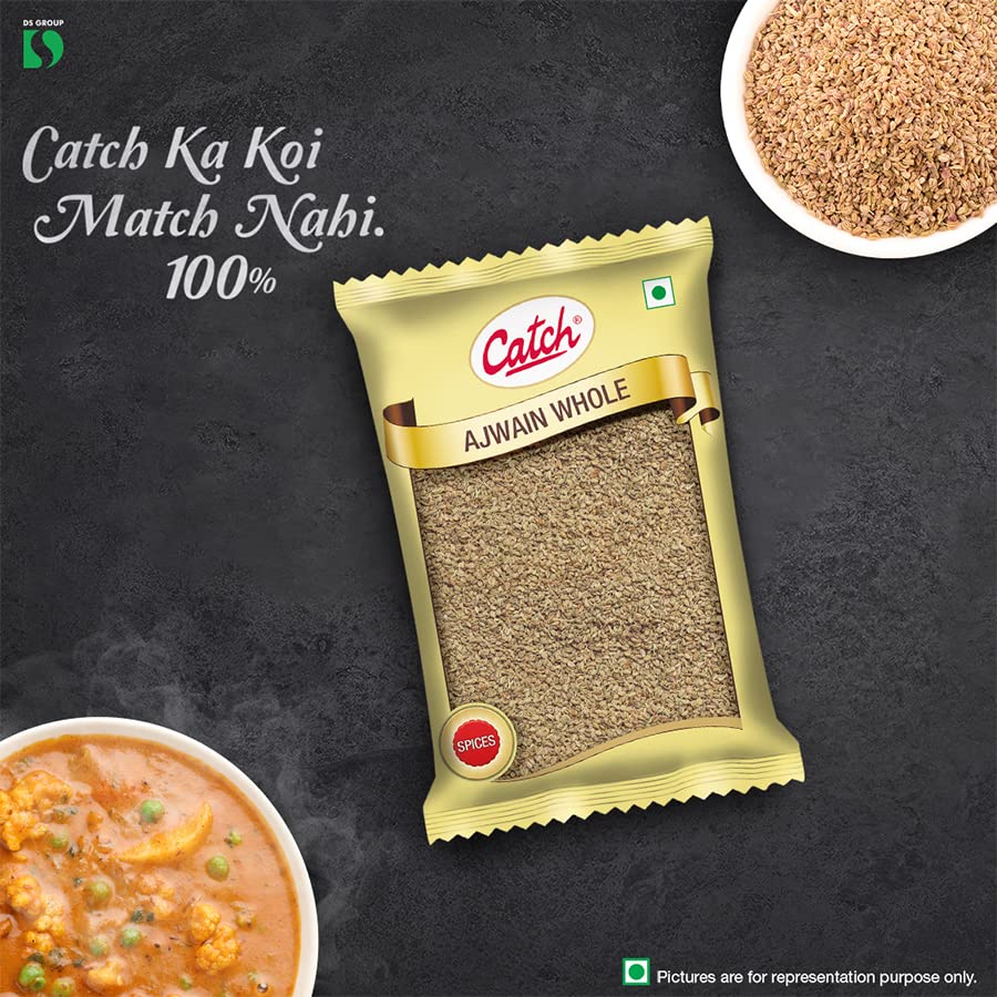 Catch Ajwain Whole Carom Seeds 100 G Pack for Cooking, Seasoning, and Flavoring – Premium Quality, Aromatic, Natural Digestive Spice