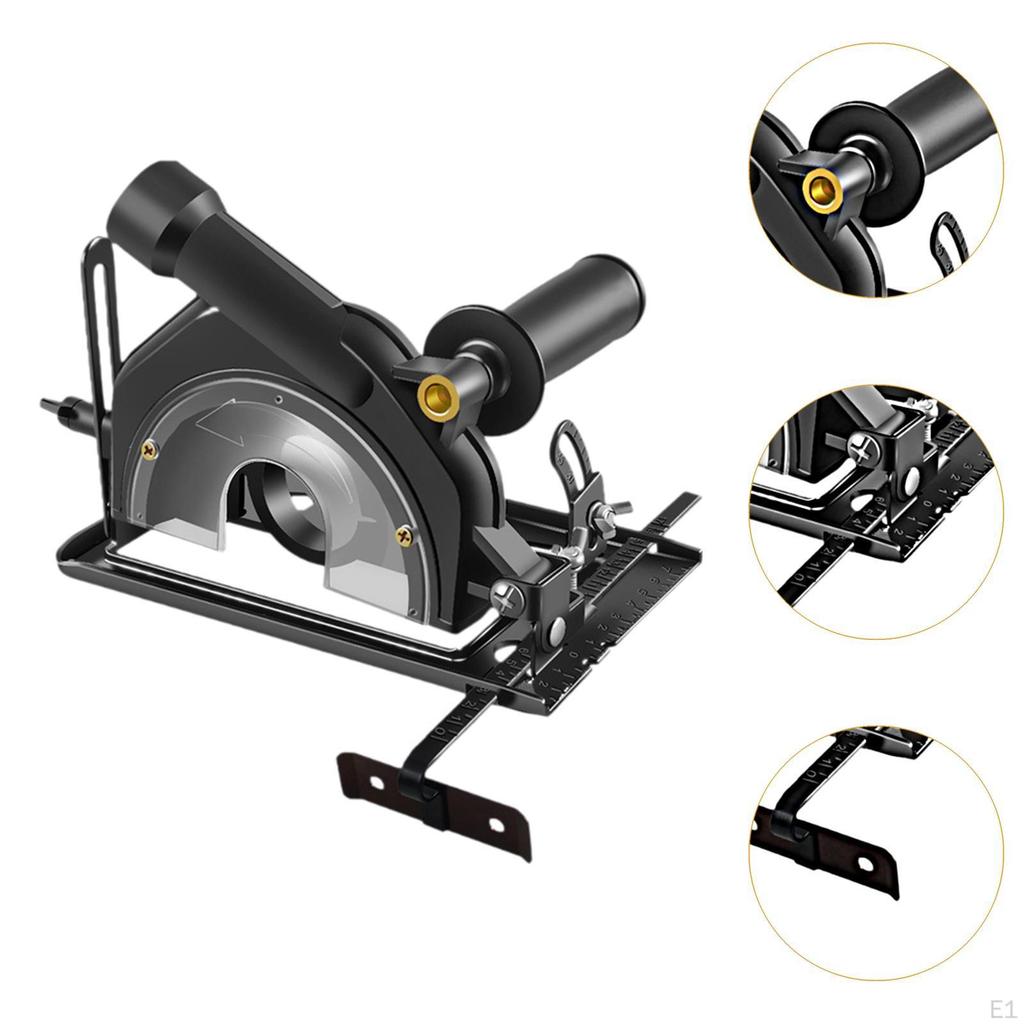 Dustless Cutting Bracket Cover to 45 Degree Fit 100-125mm Angle Grinders 20.5x22x15.5cm with Guide