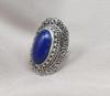 Lapis Lazuli Sterling Silver Ring: Handmade Ethnic Boho Jewelry