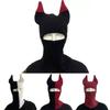 Cozy And Stylish Knitted Beanie Hat With Horns For Halloween Fun And Winter Warmth