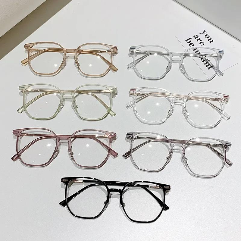 Fashion Luxury Myopia Glasses for Women Oversized Square Frame Minus Diopter Eyewear Unisex New Near Sight Eyeglasses for Men