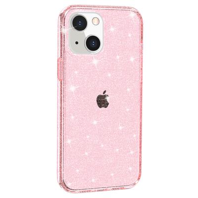 For iPhone 15 Plus Sparkly Glitter Protective Case Shockproof Hard PC+Soft TPU Phone Cover