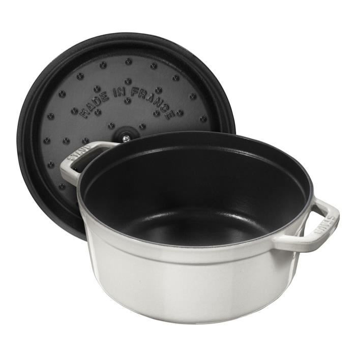 STAUB - Cocotte Ronde En Fonte, 18 Cm, Truffe Blanche