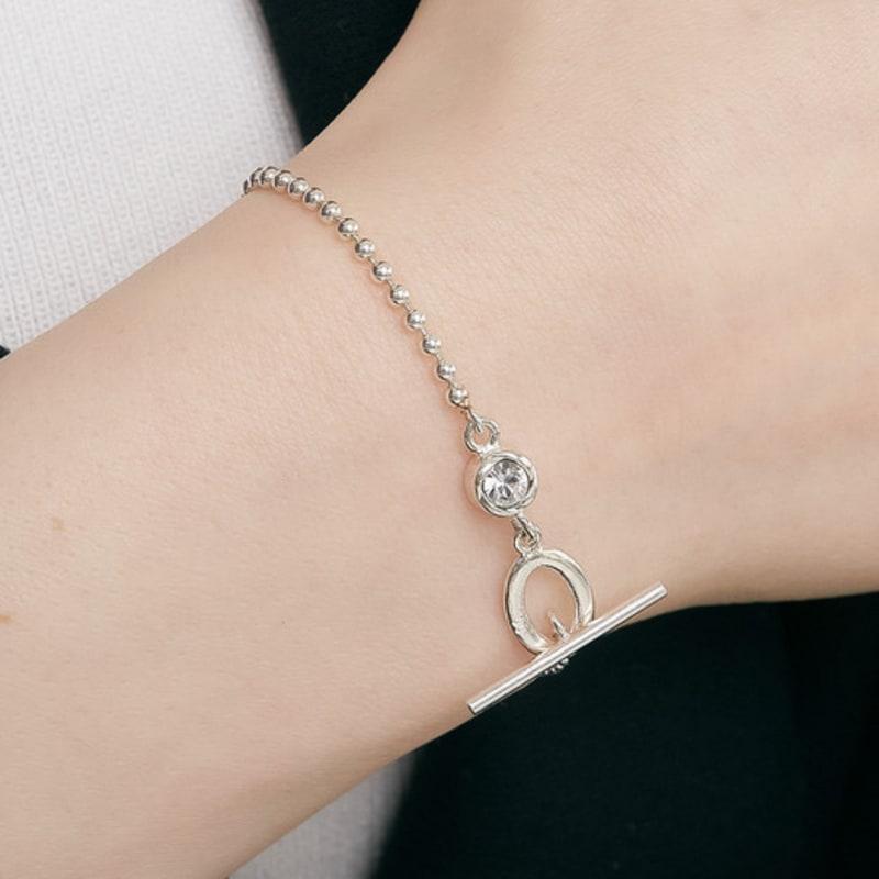 UNI.J [Everyday]Unbal Stilla T.O Silver Bracelet Ib328