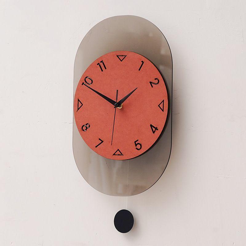 

Modern Wall Clock Pendulum Wall Watch Nordic Interior Luxury Aesthetic Clocks Minimalist Elegant Silent Living Room Watches красный